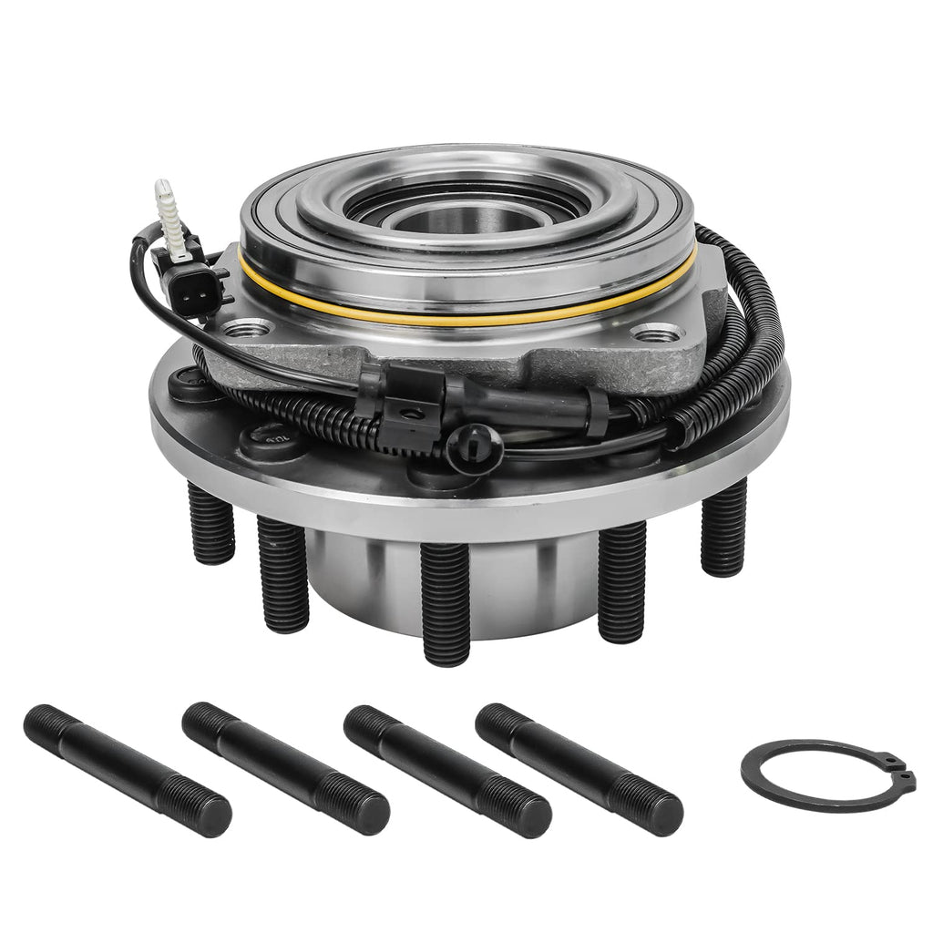 Detroit Axle - 4WD Front 2pc Wheel Bearing Hubs for 2011-2016 Ford F-450 F-550 Super Duty, 2 Wheel Bearing and Hubs Assembly 2012 2013 2014 2015 Replacement