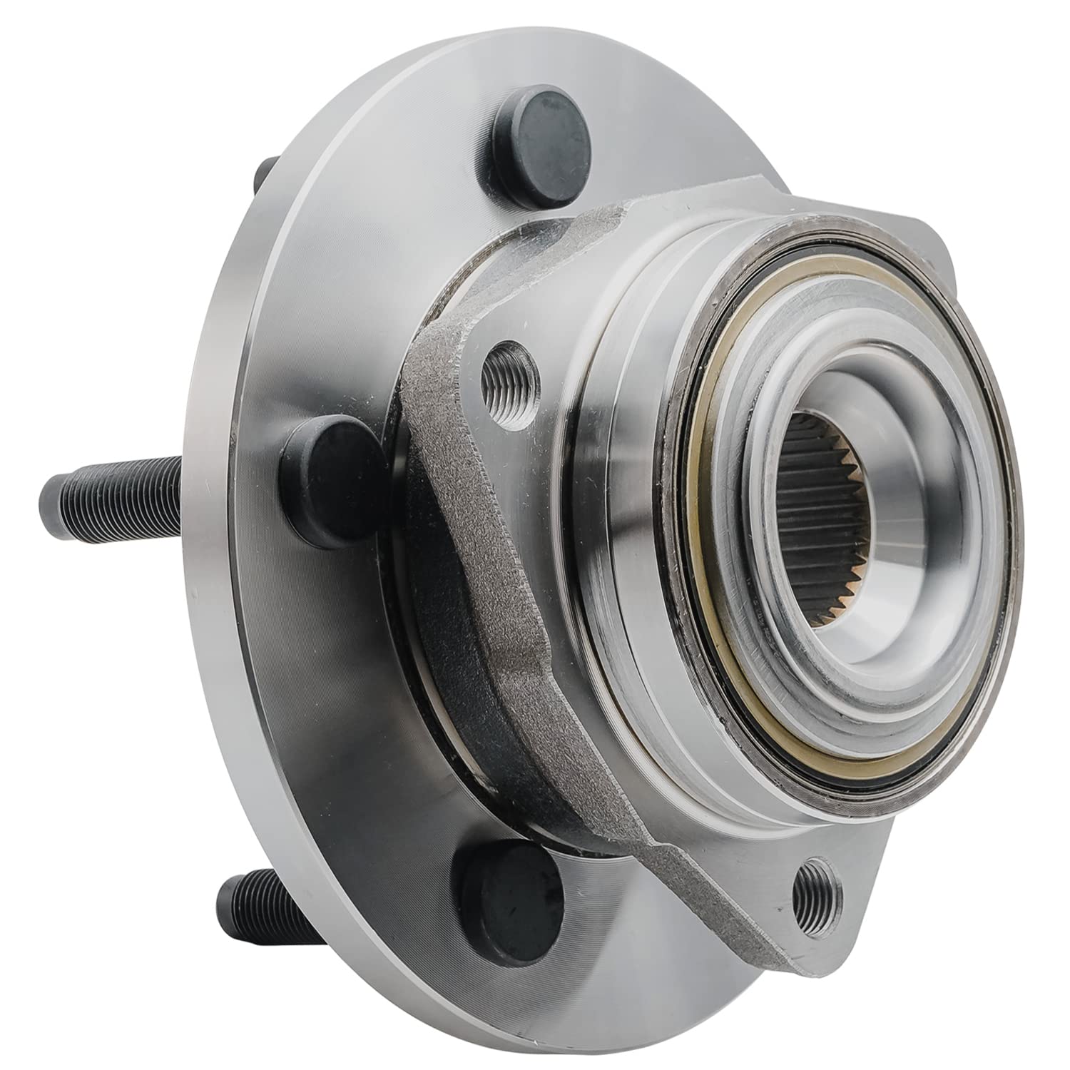 Detroit Axle - Front 2pc Wheel Bearing Hubs for 2005-2010 Dodge Dakota, 2006-2009 Mitsubishi Raider, 2 Wheel Bearing & Hubs Assembly Set 2006 2007 2008 2009 Replacement