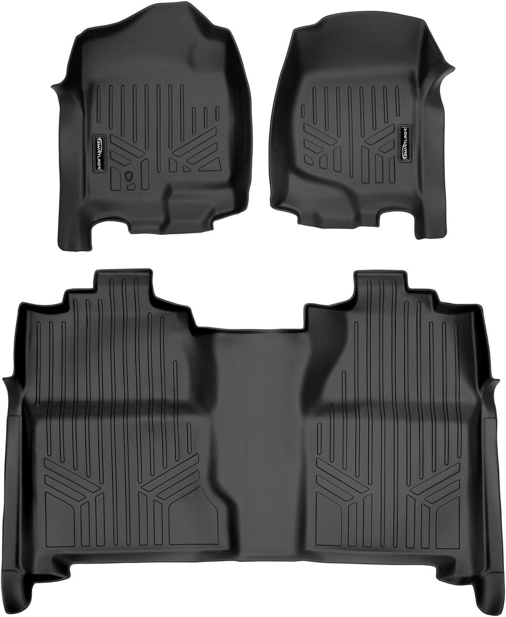 MAXLINER Floor Mats 2 Row Liner Set Compatible with 2007-2013 Chevrolet Silverado 1500