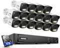 ANNKE 16 Channel PoE Security Camera System, H.265+ 12MP NVR with 6TB HDD, 16x 3K/5MP CCTV PoE IP Cams, Color Night Vision, AI Motion Detection for Home Business 24/7 Recording, Compatible with Alexa