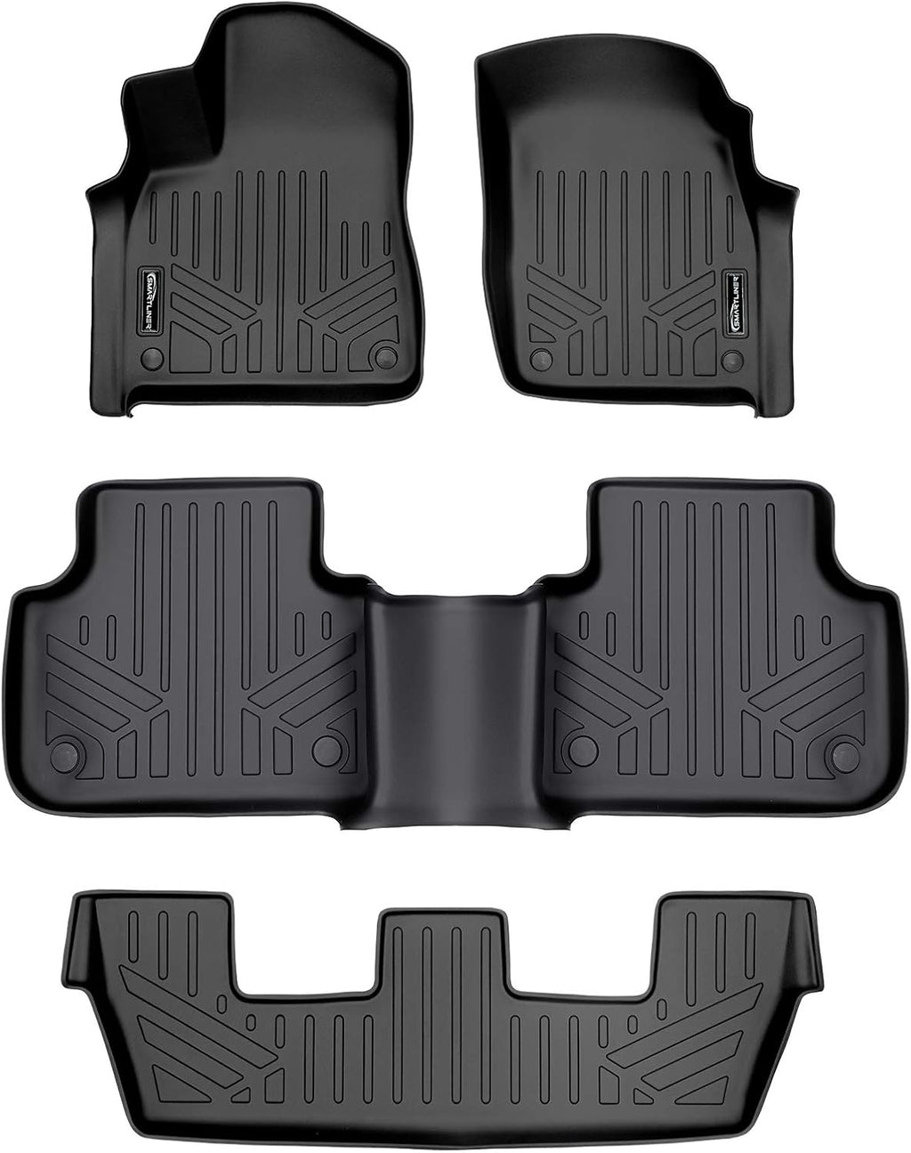 MAXLINER Custom Fit Floor Mats 3 Row Liner Set Compatible with 2017-2025 Audi Q7 / SQ7