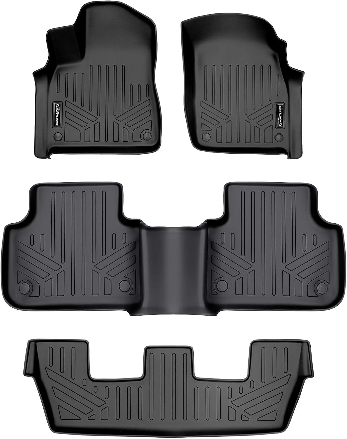 MAXLINER Custom Fit Floor Mats 3 Row Liner Set Compatible with 2017-2025 Audi Q7 / SQ7
