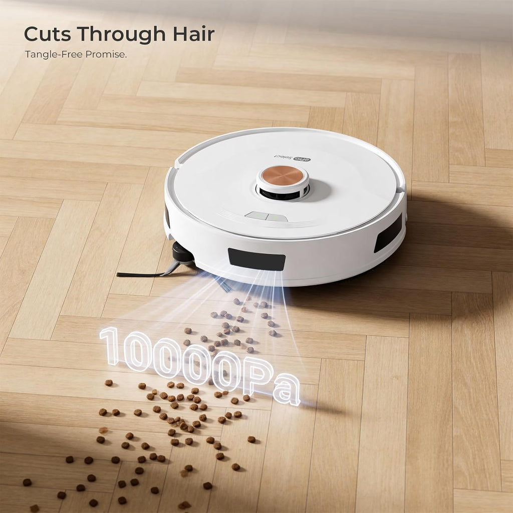 Robot Vacuum and Mop with Smart Mechanical Arm, 10000Pa Robotic Vacuum, 150 Mins Runtime, APP/Alexa, Multi-Floor Mapping, Self-Charging for Pet Hair, Carpet and Hard Floor