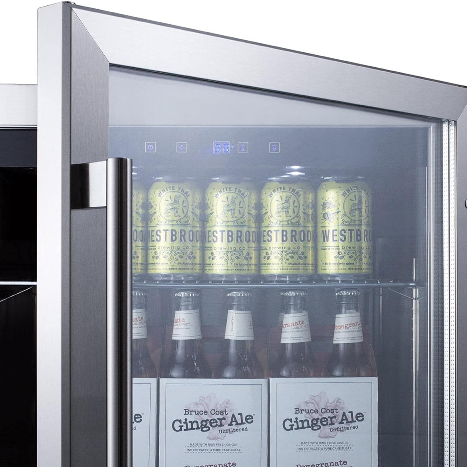 Summit 24' Beverage Center, Outdoor Beverage Refrigerator, 5.0 cu.ft. Capacity, Stainless Steel & Glass- SCR611GLOS
