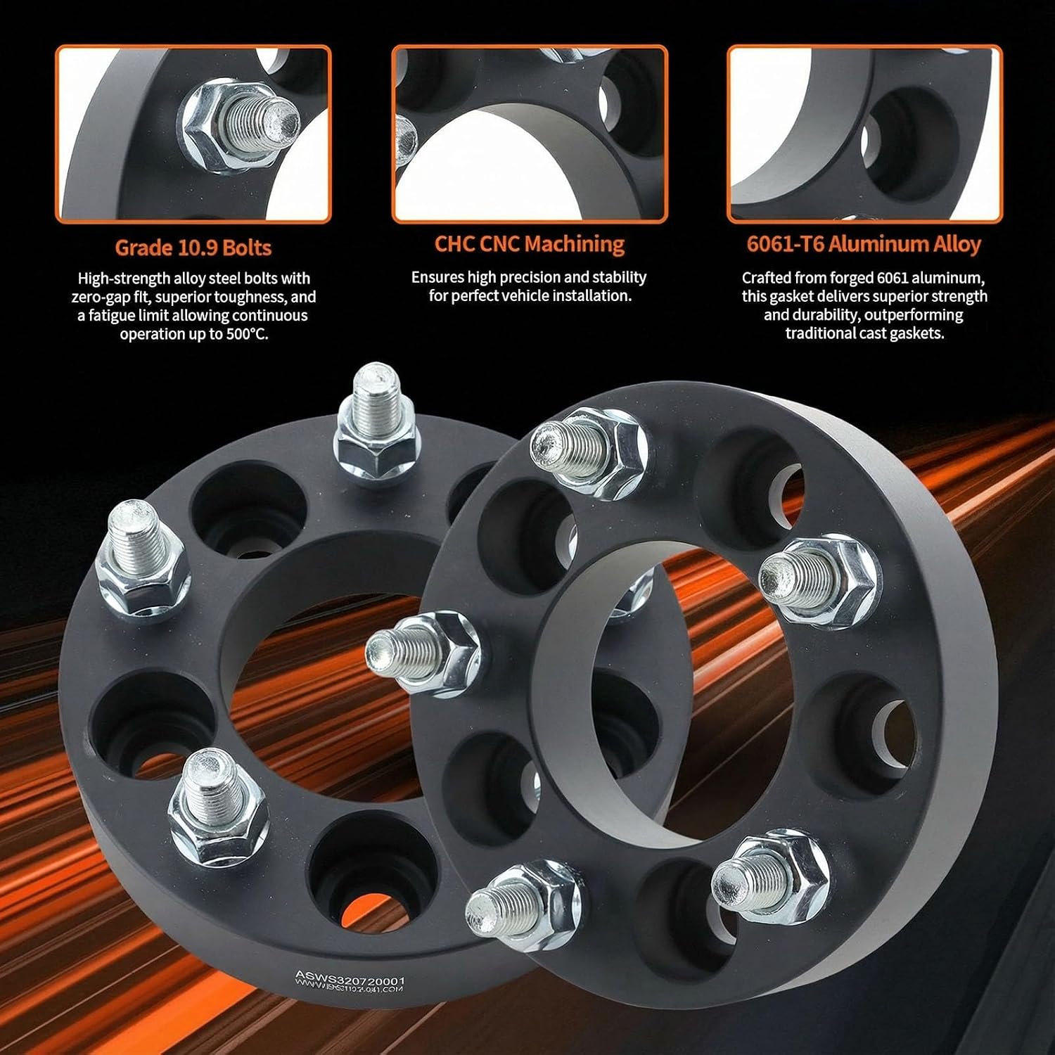2 inch 6x5.5 to 8x6.5 Wheel Adapters with M14x1.5 Studs 108mm Hub Bore,Compatible with Silverado 1500,Sierra 1500,Tahoe,Yukon,Suburban 1500,4PC