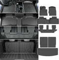 powoq 7 Seats Floor Mats Compatible with 2020-2026 Ford Explorer Cargo Mat Cargo Liner Floor Liner TPE Replacement for 2020-2026 Ford Explorer Accessories (Trunk Mat+Backrest Mats+Floor mats)