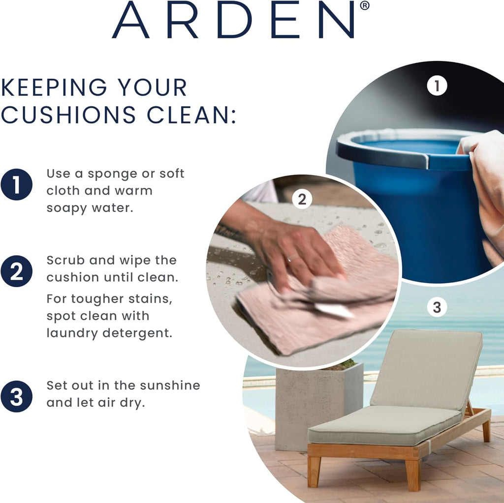 Arden 4-Pack Outdoor Patio Dining Chair Cushion, 20x44, Rain-Proof Seat Pad, Fade-Resistant Outdoor Cushion Turquoise Daphne Medallion