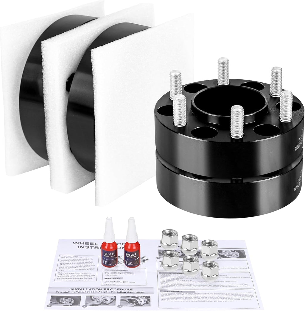 YIZBAP 4PCS 6x135 to 6x5.5 Wheel Adapters for Sliverado 1500 Wheels on F150 Vehicle, 1.5 inch 6x135mm to 6x139.7mm Wheel Adapters 78.1mm Hub Centric and 87.1mm Hub Bore with M14x1.5 Studs
