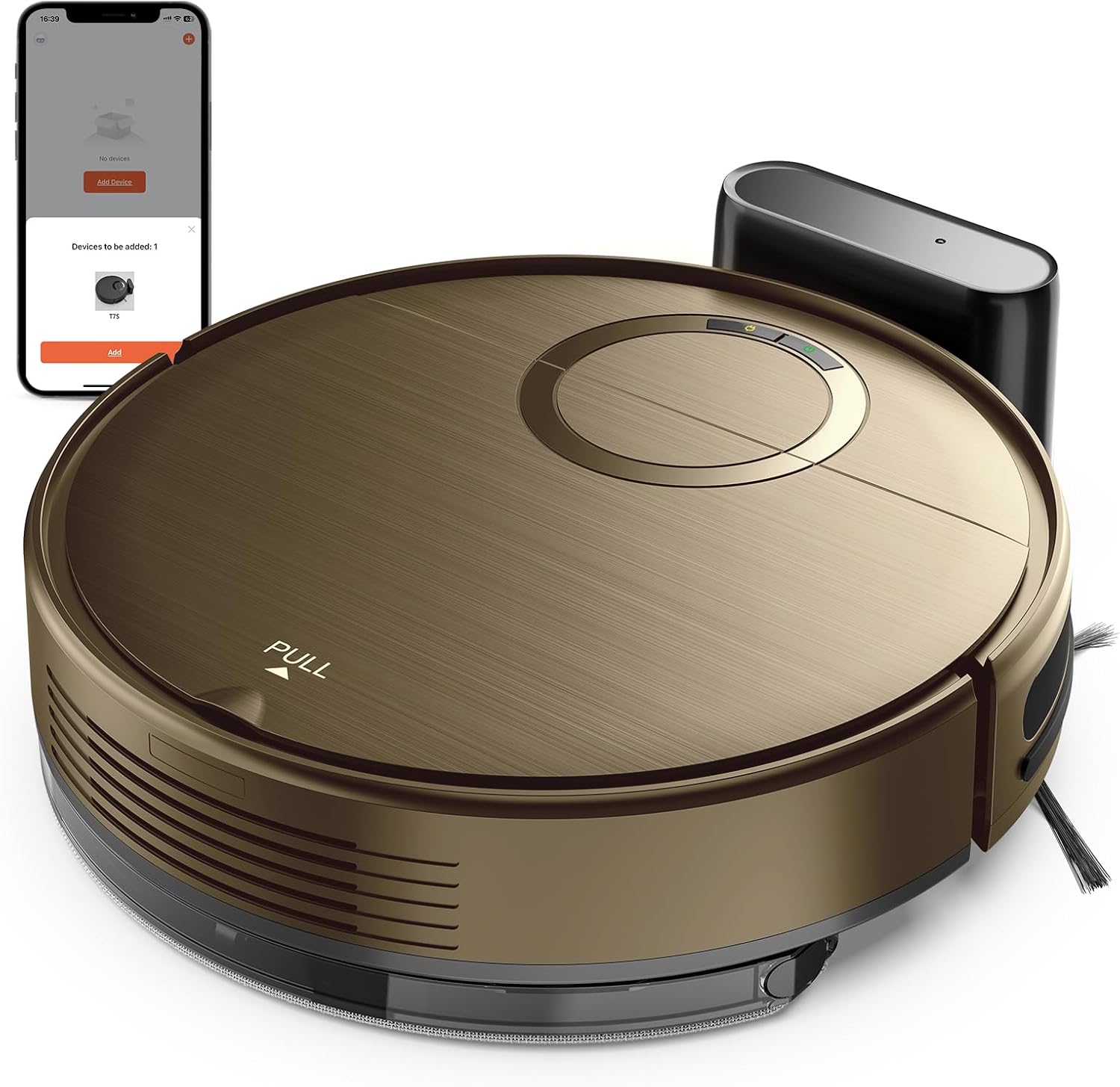 Robot Vacuum, 2 in 1 Robot Vacuum and Mop Combo for Pet Owners: Strong Suction, Anti-Tangle Brushless Inlet, Picks Up Dog & Cat Hair, Wet Mopping Removes Paw Prints, Auto-Recharge with Schedule
