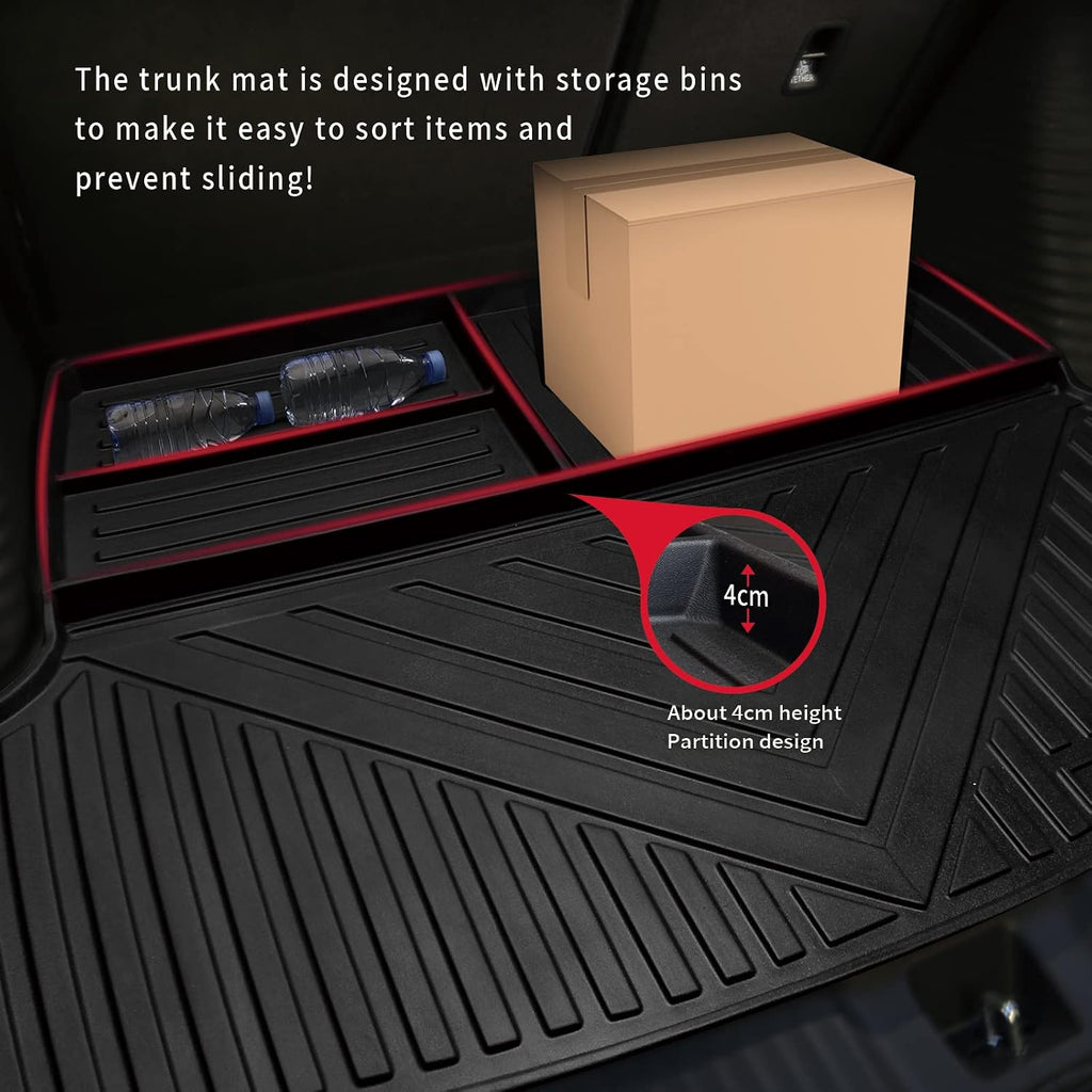 for 2018-2024 Chevy Equinox/GMC Terrain Floor Mats Cargo Liner TPE All Weather Rubber Protection Mats for Chevrolet Equinox Accessories (for 2018-2024 Chevy Equinox Full Set)