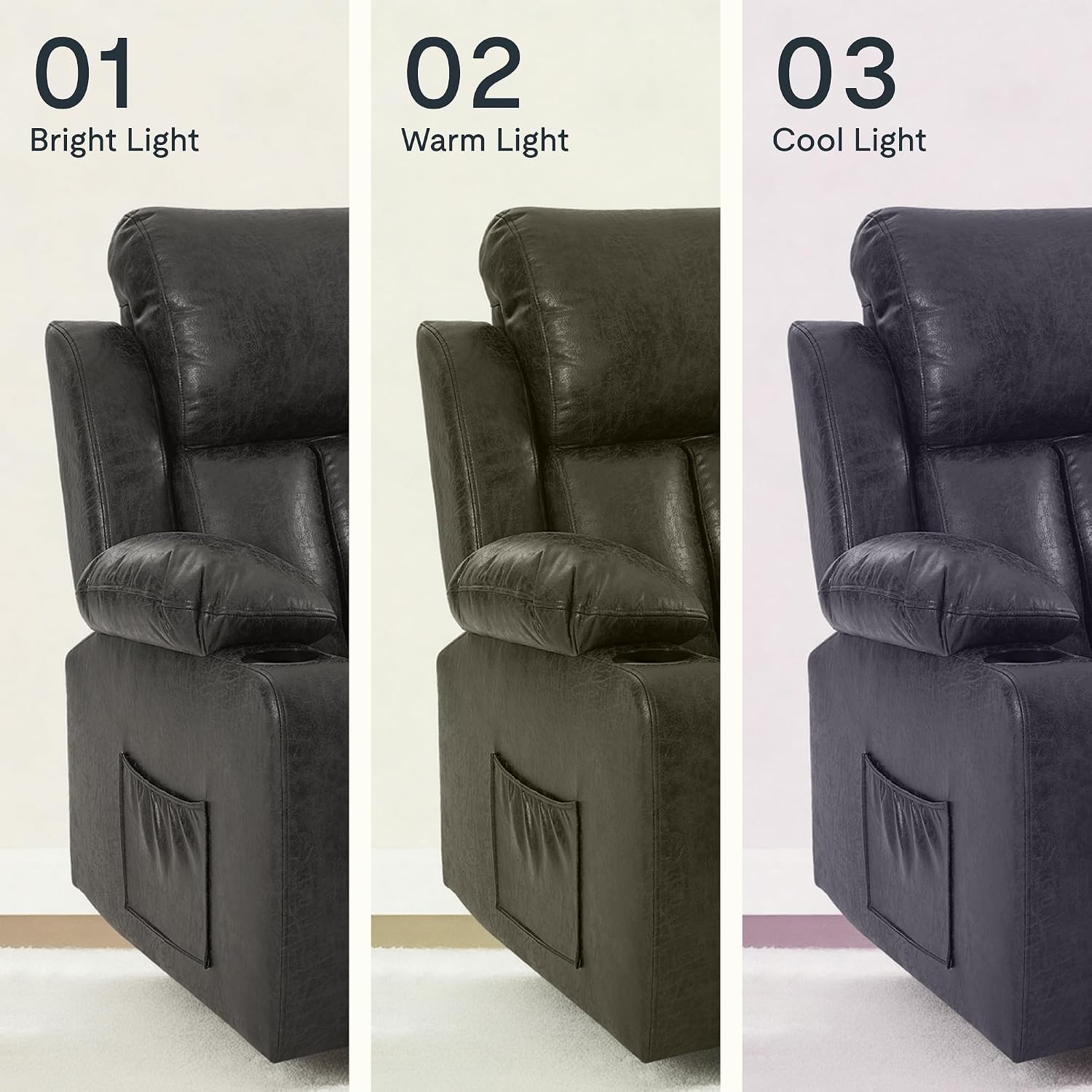 FLEXISPOT XL31-XL Oversized Power Lift Recliner Chair for Elderly, 27.4' Extra Wide Lay Flat Lift Chair w/Massage & Heat, Dual Motor Electric Reclining Chair for Big & Tall(Oversized, Dark-Grey)