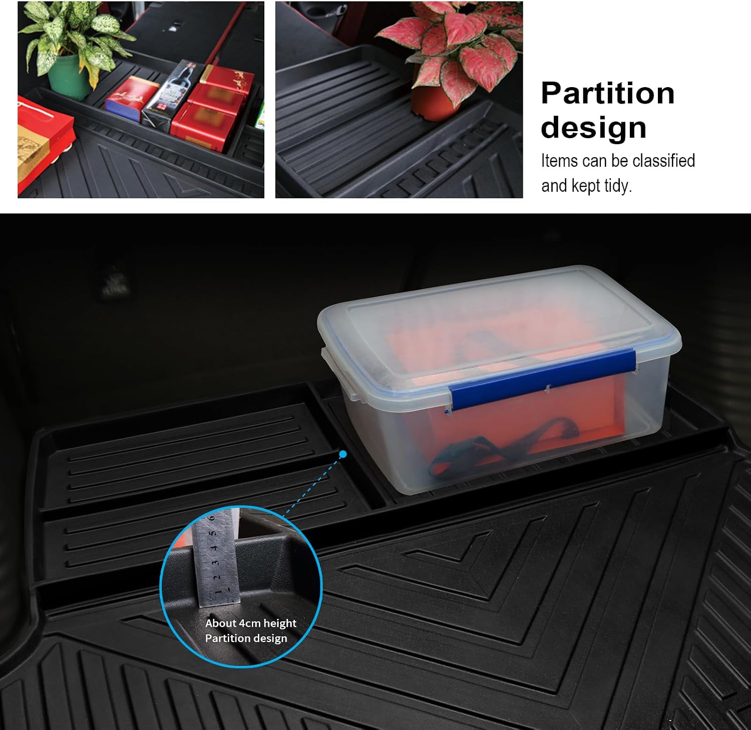 Custom Fit Floor Mats & Cargo Liners Compatible for 2015-2024 2025 Jeep Renegade Accessories All Weather TPE Rubber Protection Mat Black (Floor Mats+Cargo Liner)