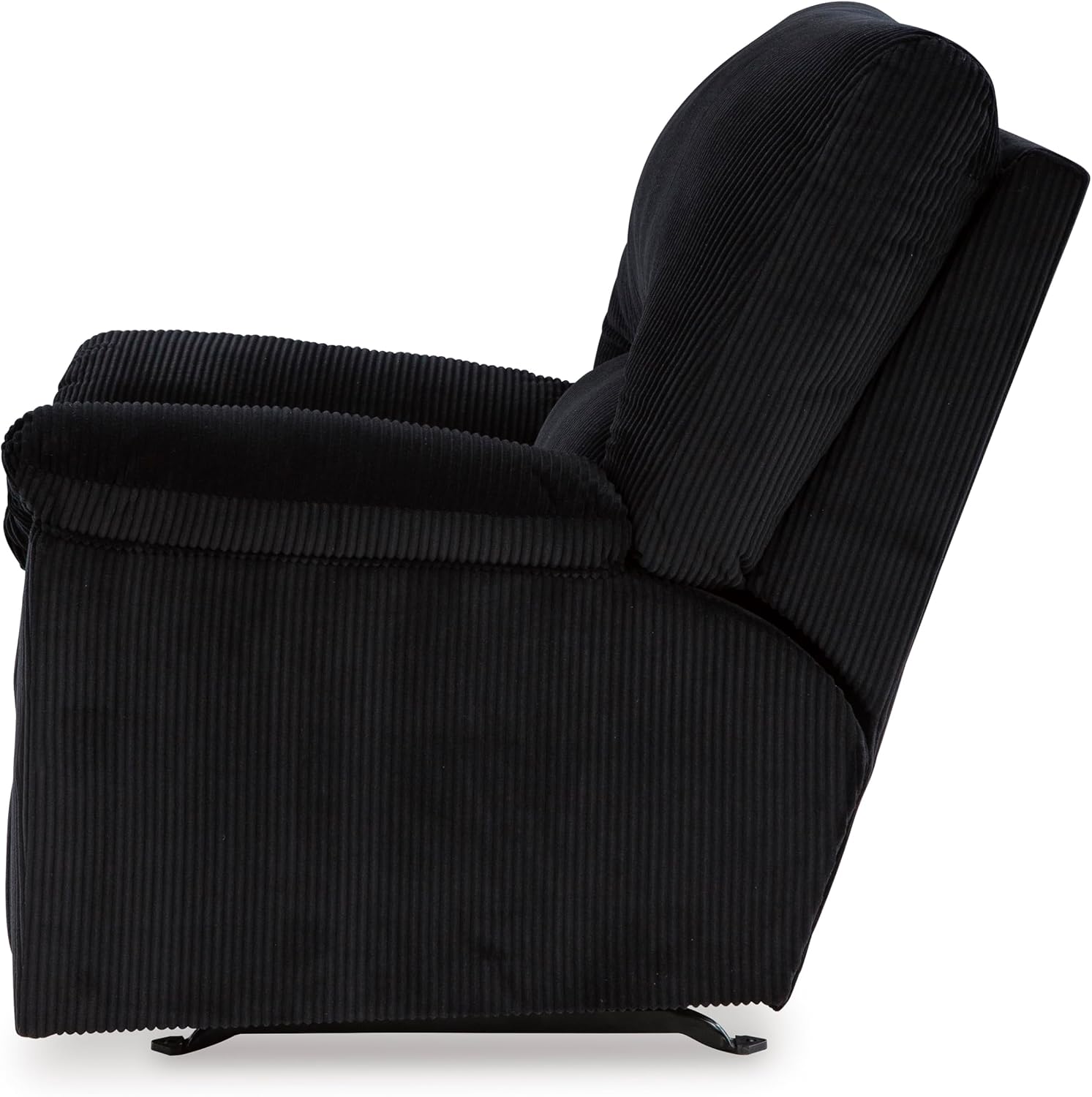 Signature Design by Ashley SimpleJoy Casual Manual Rocker Recliner with Pillow-Top Arms, Black