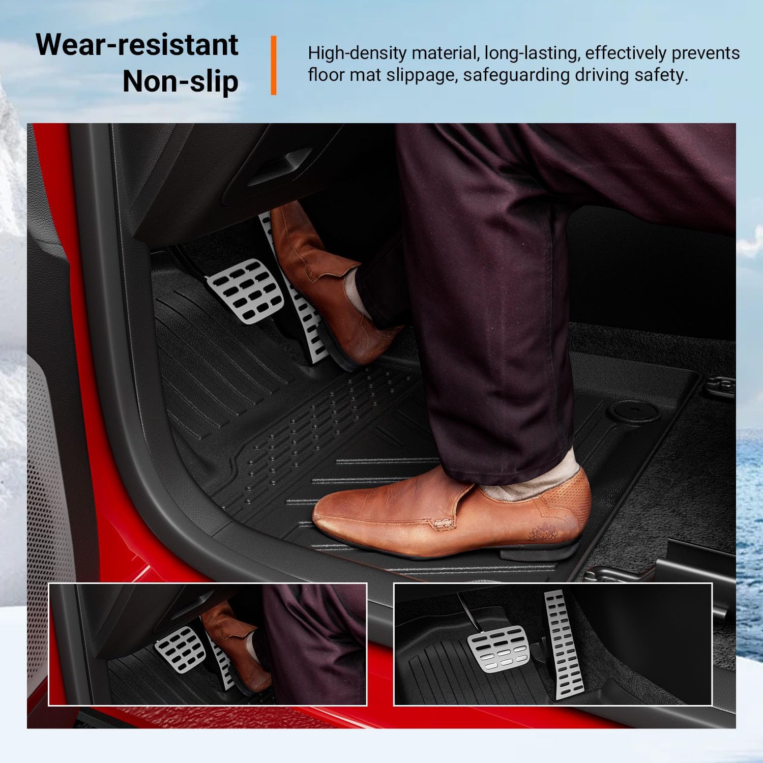 powoq Floor Mats Compatible with 2023-2026 Kia Sportage Fuel Cargo Liner with Backrest Mat TPE Replacement for 2023-2026 Kia Sportage Accessories (Trunk Mat with Backrest Mat+Floor Mats)