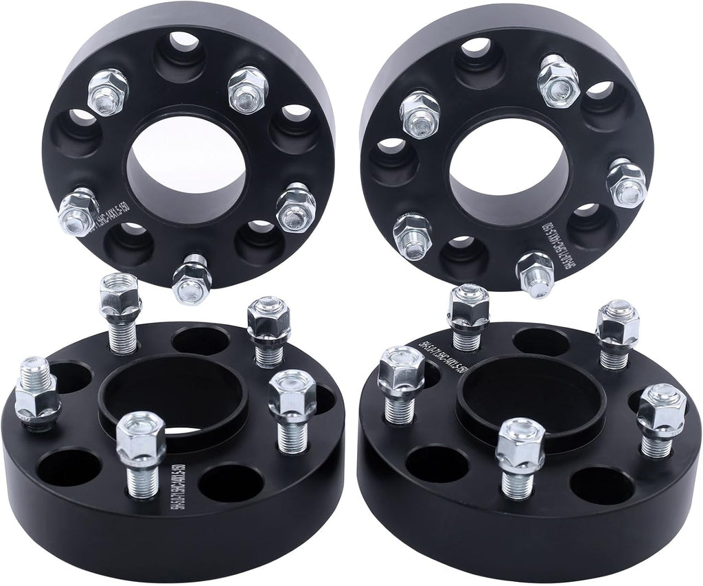 4PC Hubcentric 5x120 Wheel Spacers 1.5 Inch 14x1.5 Studs 66.9 Bore Compatible with Chevy Cadi-llac 5 Lug 10-24 Camaro | 20-24 Corvette | 14-20 Impala | 13-16 Malibu | 10-17 Equinox |CTS XTS