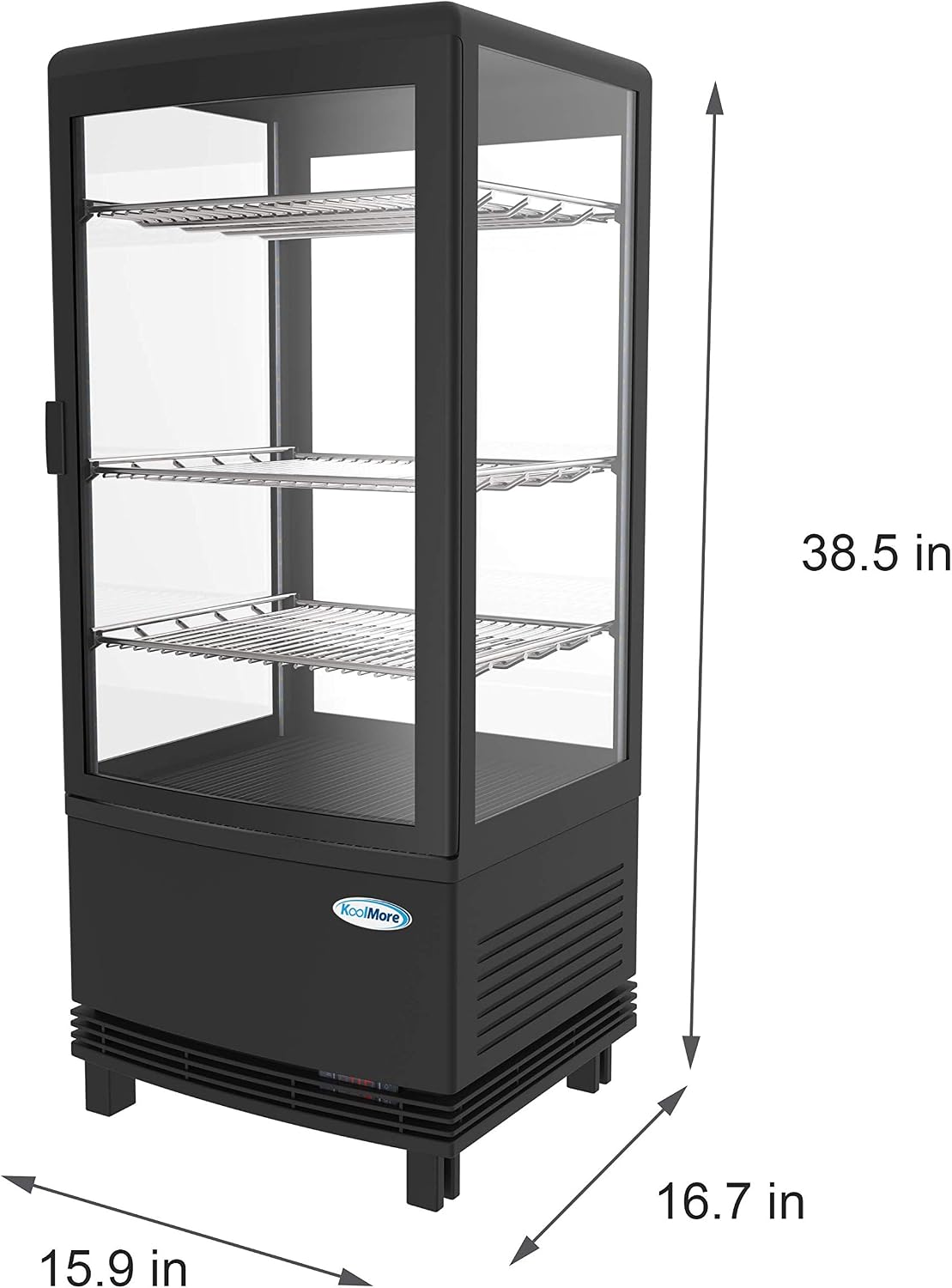 KoolMore CDCU-3C-BK Display Refrigerator, Black, 3cubic feet