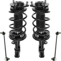 TRQ Front Suspension Kit Complete Strut & Coil Spring Assembly Sway Bar Stabilizer Link Compatible with 2005-2010 Scion tC