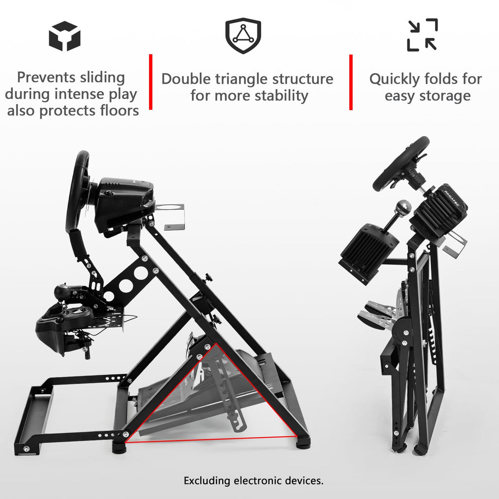 Dardoo X Frame Racing Wheel Stand Foldable Fit for Logitech G25 G27 G29 G920, for Thrustmaster T300RS GT Adjustable Racing Simulator Steering, NOT Included Wheel Pedal Handbrake and Shifter