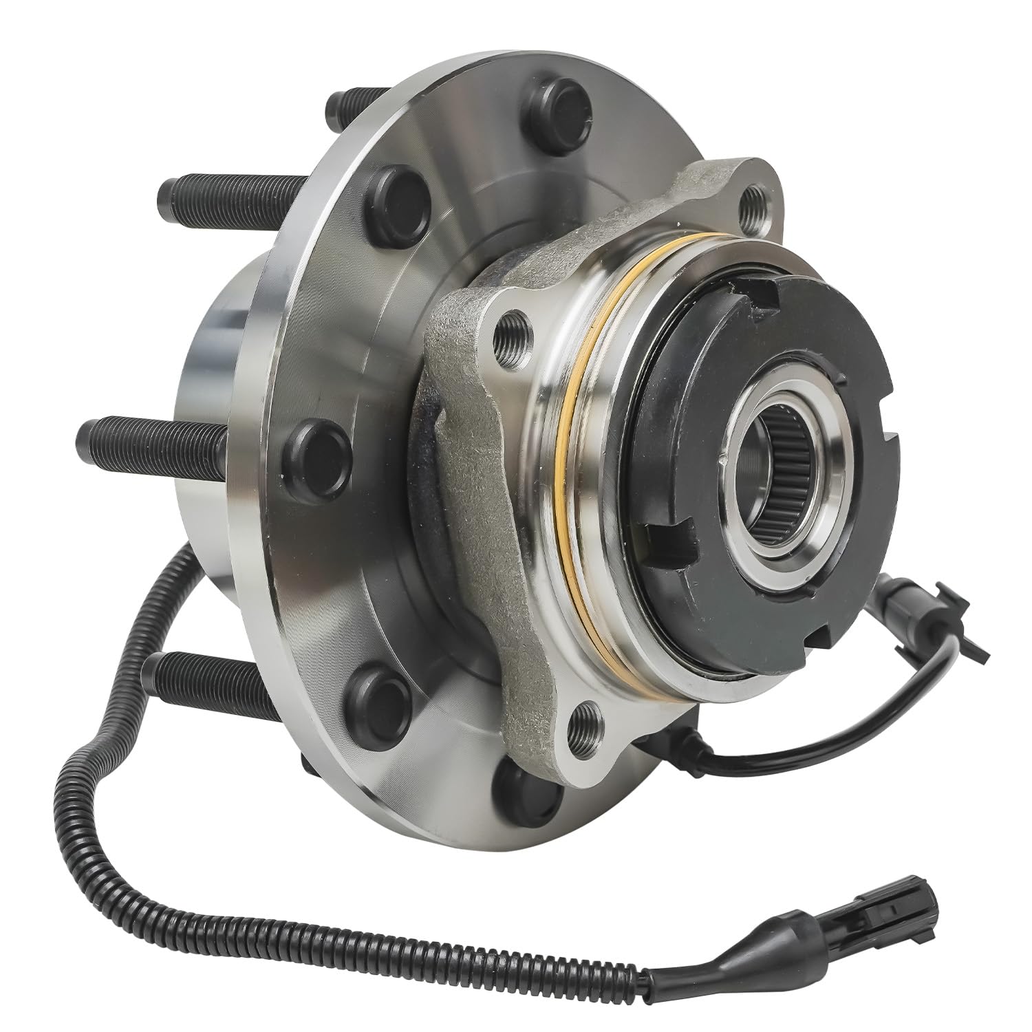 Detroit Axle - 4WD Front Wheel Bearing Hub for Ford F-250 F-350 Super Duty 2003-2004, Excursion 2003-2005, Wheel Bearing and Hub Assembly Replacement [w/ABS SRW]