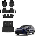 Auxko All Weather Floor Mats Cargo Mat for Lexus TX TX350 TX500h TX550h+ 7 Seats 2026 2025 2024 with Backrest Mat Door Sill Protector(2nd Door) TPE Floor Liners Accessories Odorless Black