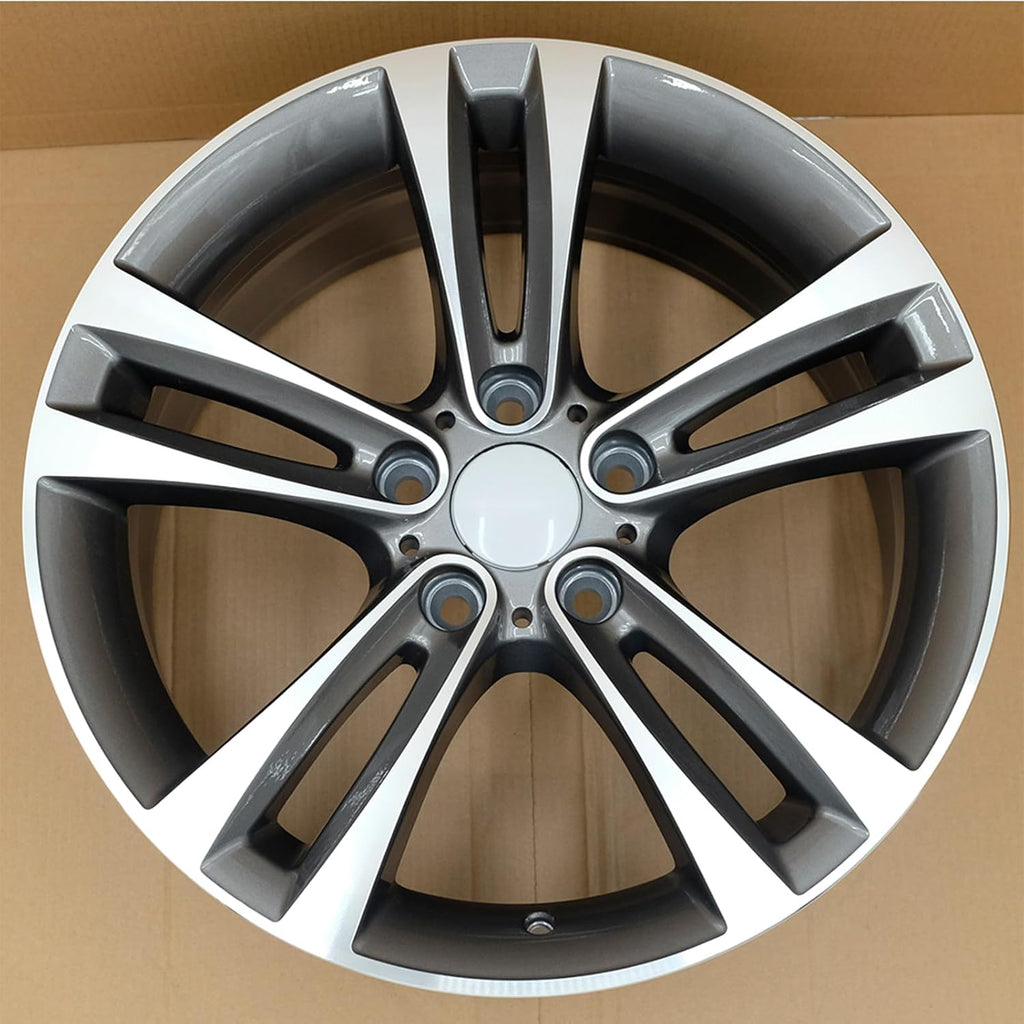 New Single 18' 18x8 Inch Wheel for 2012–2020 BMW 3 Series, 4 Series | OEM Design Replacement Rim | Machined Grey | Direct Fit - OE Stock Specs | 71540 71540B
