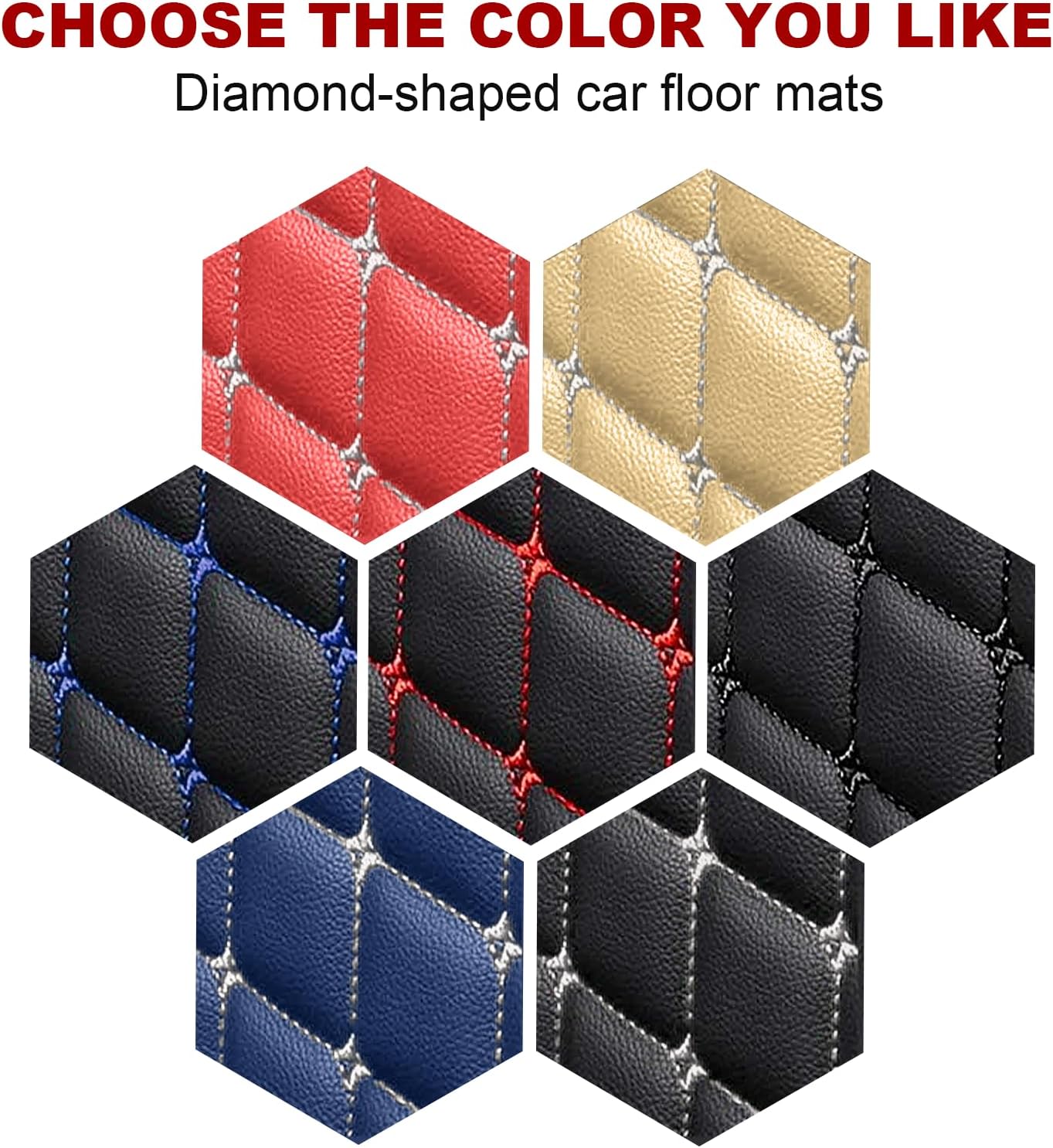 Custom Fit Leather Car Floor Mats for Toyota Tacoma 2021-2023,Waterproof Anti-Slip Vehicle Floor Liners, Durable Easy Clean Interior Protection Mats(Full Set/Beige)