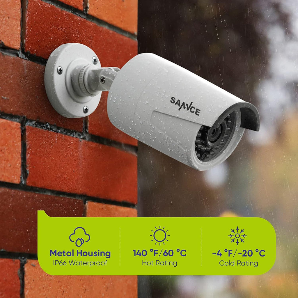SANNCE 4K POE Security Camera System - 8CH 8MP NVR Recorder with 4PCS 5MP Outdoor Bullet Surveillance Cameras, Power Over Ethernet, Easy Mobile Access with APP Alert(2TB HDD)