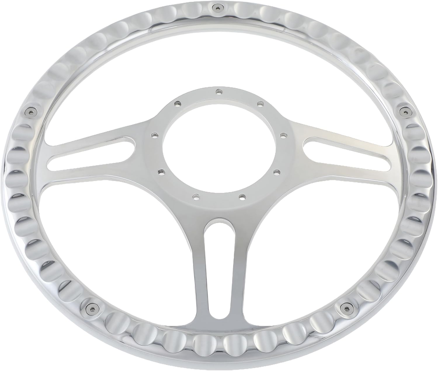 14'' Billet Half Wrap 9 Bolts Steering Wheel with 2'' Dish and Horn Button (Burgundy)