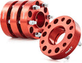 Orion Motor Tech 6x5.5 Wheel Spacers, 1.5 Inch Red Wheel Spacer Kit with M14x1.5 Studs Compatible with Chevy Silverado GMC Sierra 1500 Suburban Tahoe, Hub Centric 78.1mm Bore Wheel Spacer Kit, 4pc