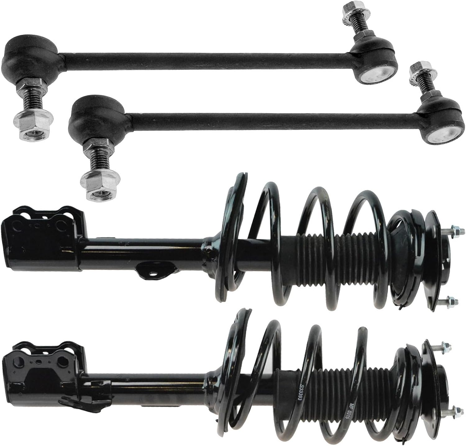 TRQ Front Suspension Kit Complete Strut & Coil Spring Assembly Sway Bar Stabilizer Link Compatible with 2010-2015 Lexus RX350 RX450h