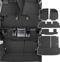 powoq Floor Mats Compatible with 2022-2026 Nissan Pathfinder Cargo Mat Floor Liner Back Seat Protector Replacement for 2022-2026 Nissan Pathfinder Accessories (Trunk Mat with Backrest Mat+Floor Mat)