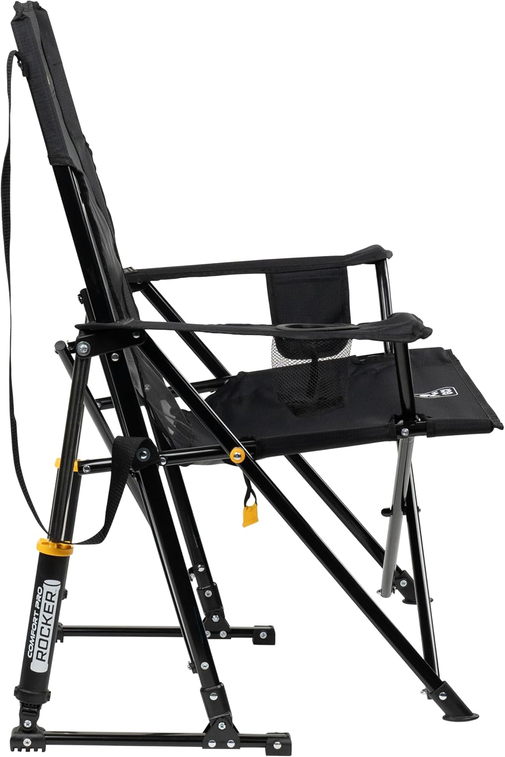 GCI Outdoor Comfort Pro Rocker Camping Chair | Portable Folding Rocking Chair with Durable Armrests & Drink Holder | Official Collegiate Licensed Sideline Sports Chair | USC Trojans