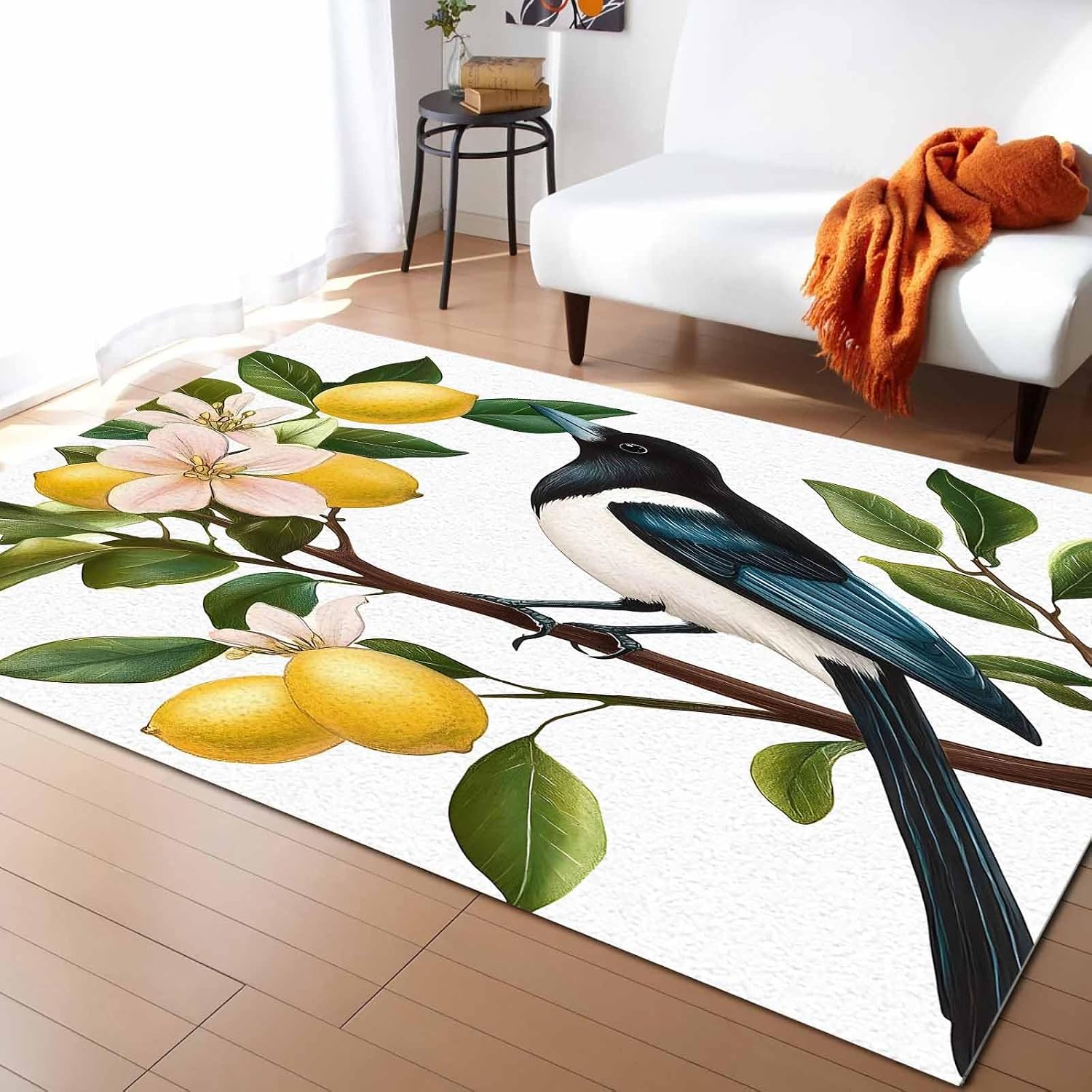 Area Rugs, Absorbent Non-Slip Rectangle Rug Indoor Carpets with Rubber Backing Throw Rug for Bedroom,Living Room,5x7 Ft