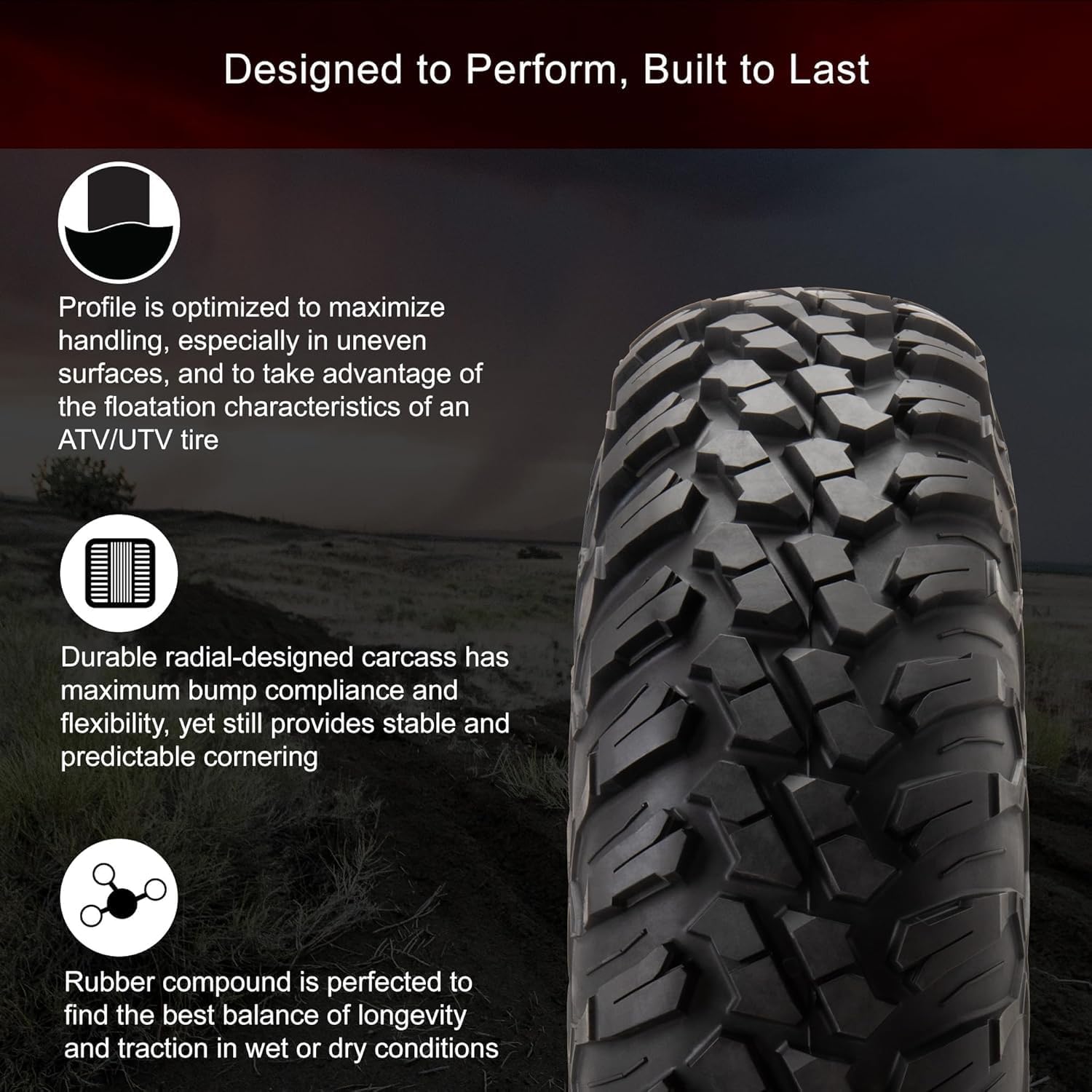 Tusk Set of 32x10-15 Tusk TERRABITE Heavy Duty 8-Ply Radial UTV Tires on UINTA Beadlock Wheels - Compatible with HONDA TALON 1000 UTVs 4/137 bolt pattern Includes Lug Nuts (5+2 Wheel Offset, Bronze)