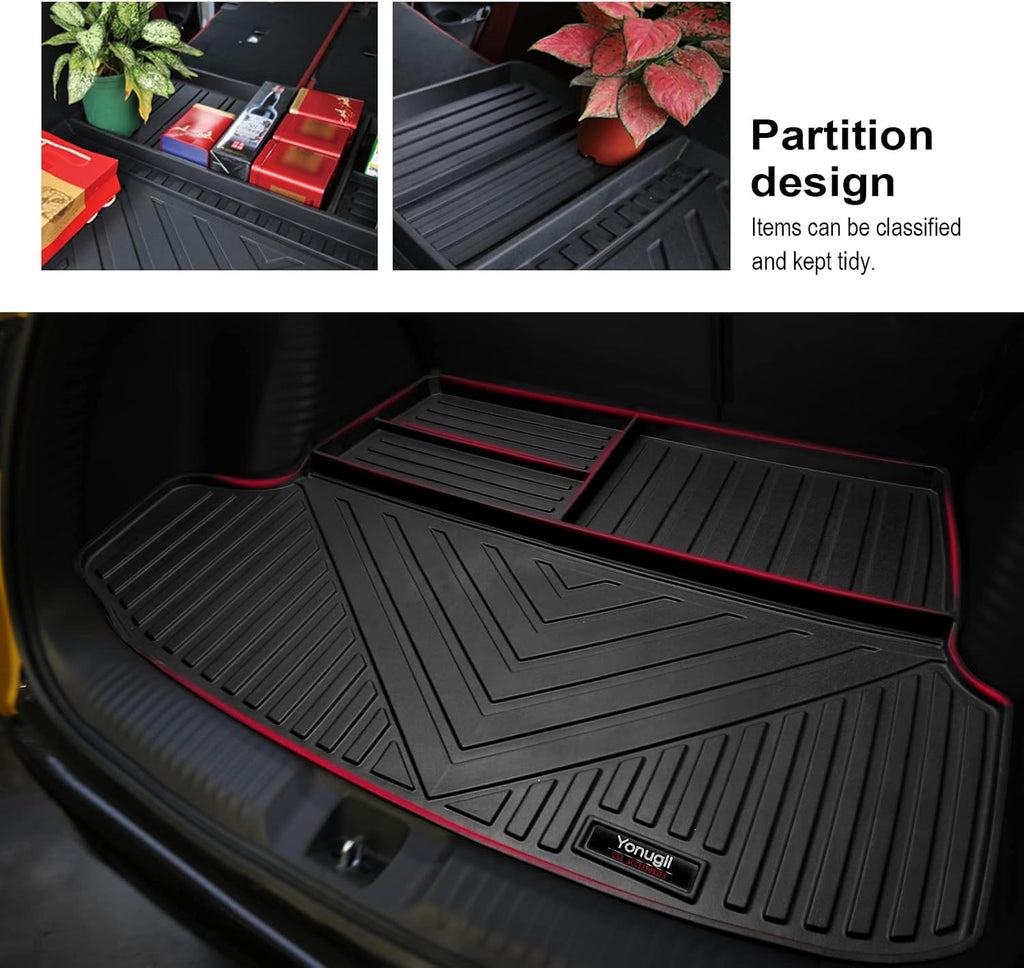 Custom Fit for 2023 2024 2025 2026 Honda HR-V Floor Mats and Cargo Liner Full Set All Weather TPE Rubber Protection Mat Honda HRV Accessories (Floor Mats+Cargo Liner+Backrest Mat)