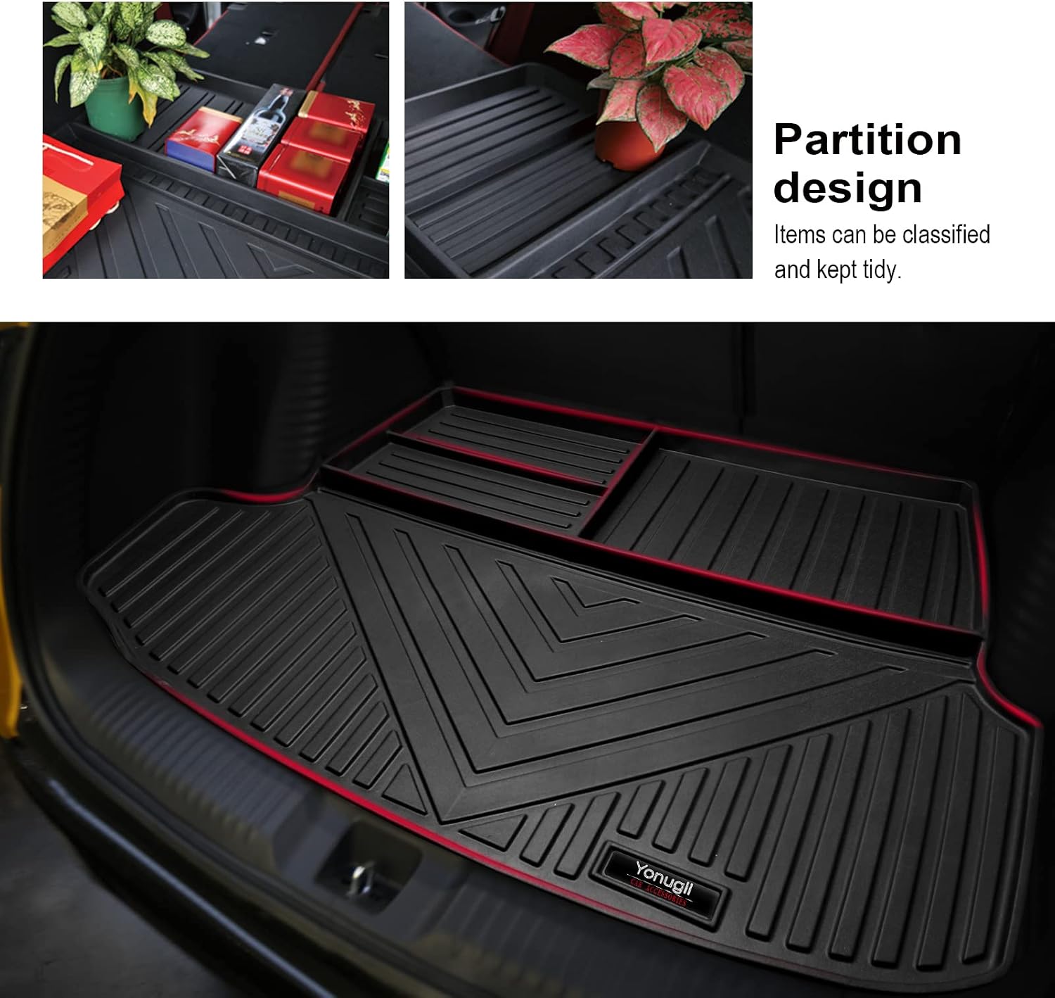 Custom Fit for 2023 2024 2025 2026 Honda HR-V Floor Mats and Cargo Liner Full Set All Weather TPE Rubber Protection Mat Honda HRV Accessories (Floor Mats+Cargo Liner+Backrest Mat)