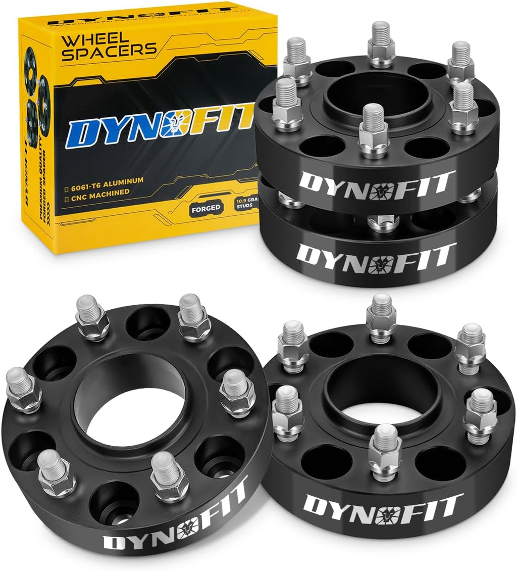 Dynofit 1.5' Wheel Spacers 6x5.5 for Silverado/Sierra, 78.1mm Bore, M14x1.5 Studs | 4-Pack 6x139.7 Forged Hubcentric Spacers for GMC Sierra/Yukon, Chevy Tahoe/Suburban, Cadillac Escalade 6-Lug GM Truck