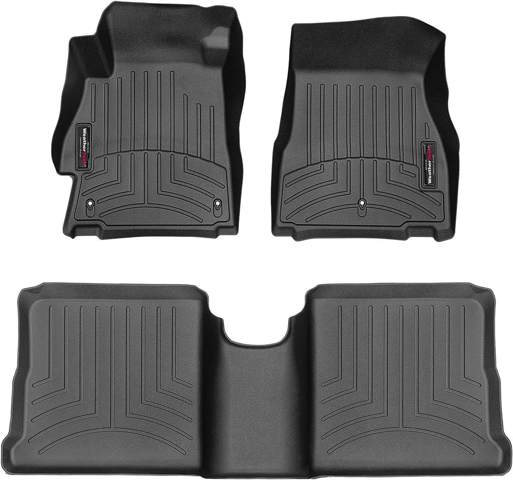 WeatherTech Custom Fit FloorLiners for Nissan Versa - 1st & 2nd Row (441582-1-2), Black