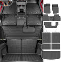 powoq 7 Seats Floor Mats Compatible with 2021-2026 Jeep Grand Cherokee L Cargo Mat Backrest Mat Replacement for 7Seat Grand Cherokee L Accessories (Trunk Mat+Backrest Mats+Floor mats)
