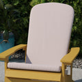 Flash Furniture Charlestown Set of 2 Adirondack Chair Cushions - Cream Fabric Cushions - 2' Thick Padding - Indoor/Outdoor - Patio Chair Replacement Cushions