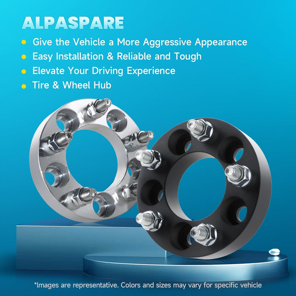 4pcs Wheel Adapters 6x5.5 to 8x6.5,Forged 2 inch Lug Centric with M14x1.5 Studs 108mm Hub Bore,Fits for Silverado 1500,Sierra 1500,Tahoe,Yukon,Suburban 1500
