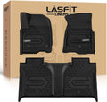 LASFIT Floor Mats 2019-2026 for Chevy Silverado/GMC Sierra 1500, 2020-2026 for 2500 HD/3500 HD, Crew Cab & Bucket Seat Only (Fit with Rear Under-Seat Storage Box, Not Fit 2nd Row Plastic Box), Black