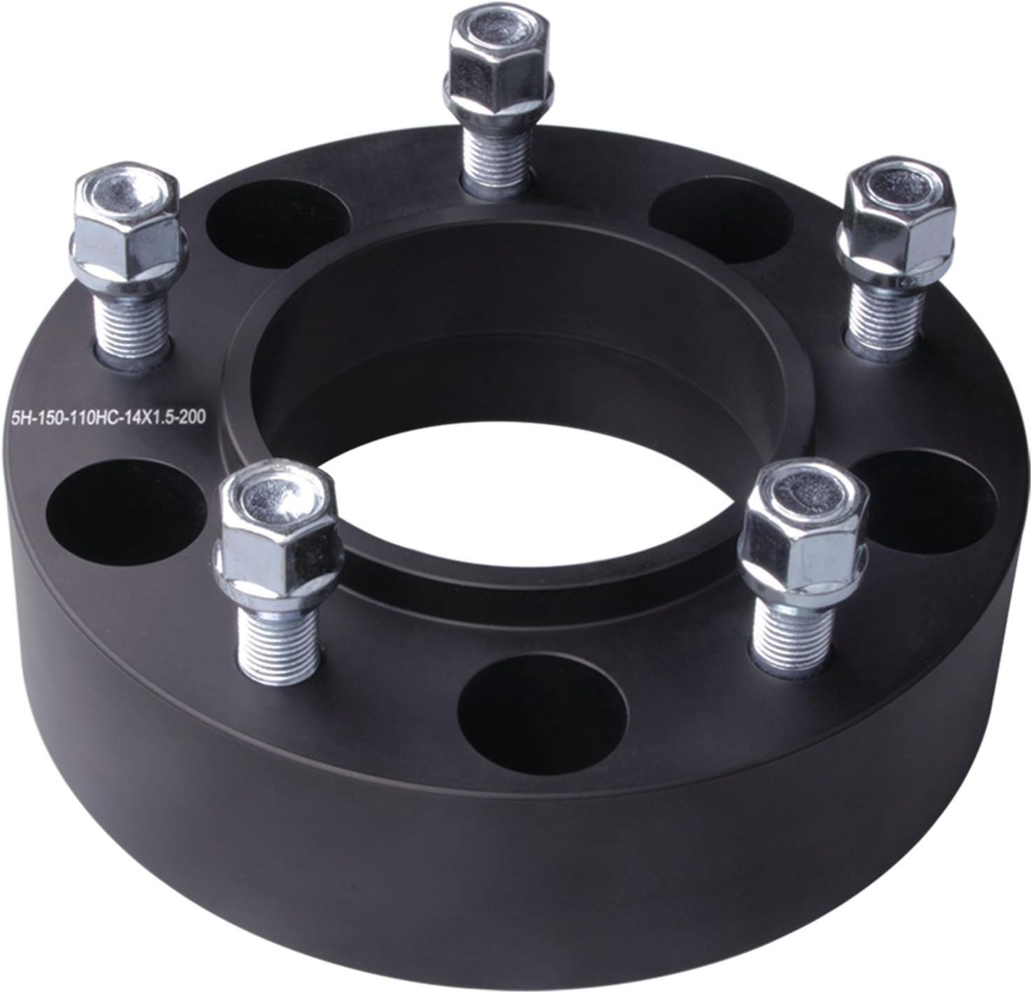 4pc Forged 5x150 Hubcentric Wheel Spacers 2 Inch with 14x1.5 Stud 110mm Hub | Compatible with Toyota 5 Lug for 2007-2021 Tundra, 1998-2021 Land Cruiser, 2008-2022 Sequoia, 2008-2021 LX 570