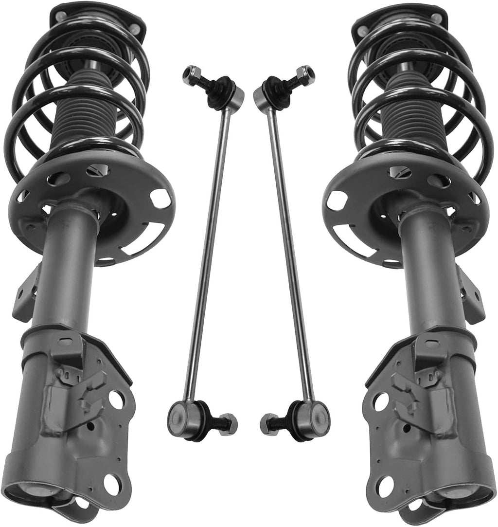 TRQ Front Suspension Kit Complete Strut & Coil Spring Assembly Sway Bar Stabilizer Link Compatible with 2013-2016 Mazda CX-5