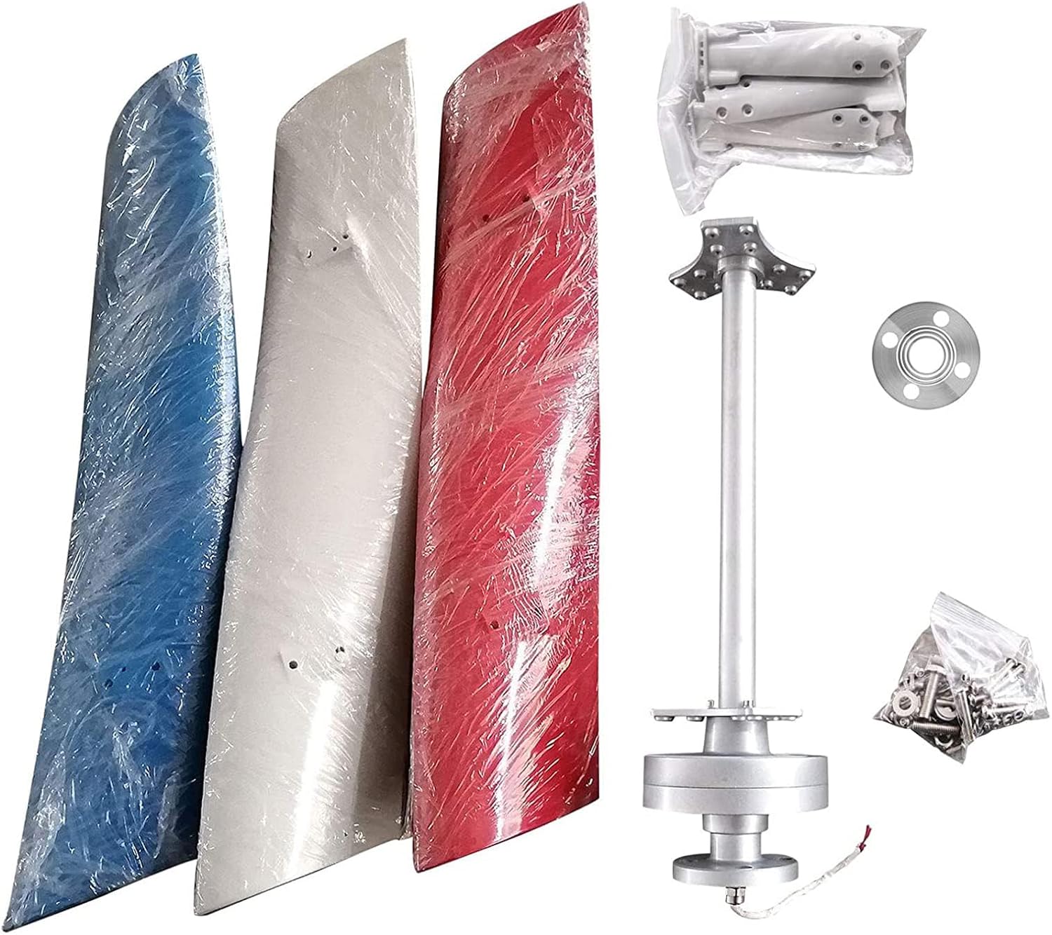1000W Vertical Wind Generators Kit,3 Blades Wind Turbine 12V 24V 48V Wind Turbine with MPPT Controller Easy to Assemble Suitable for Courtyards