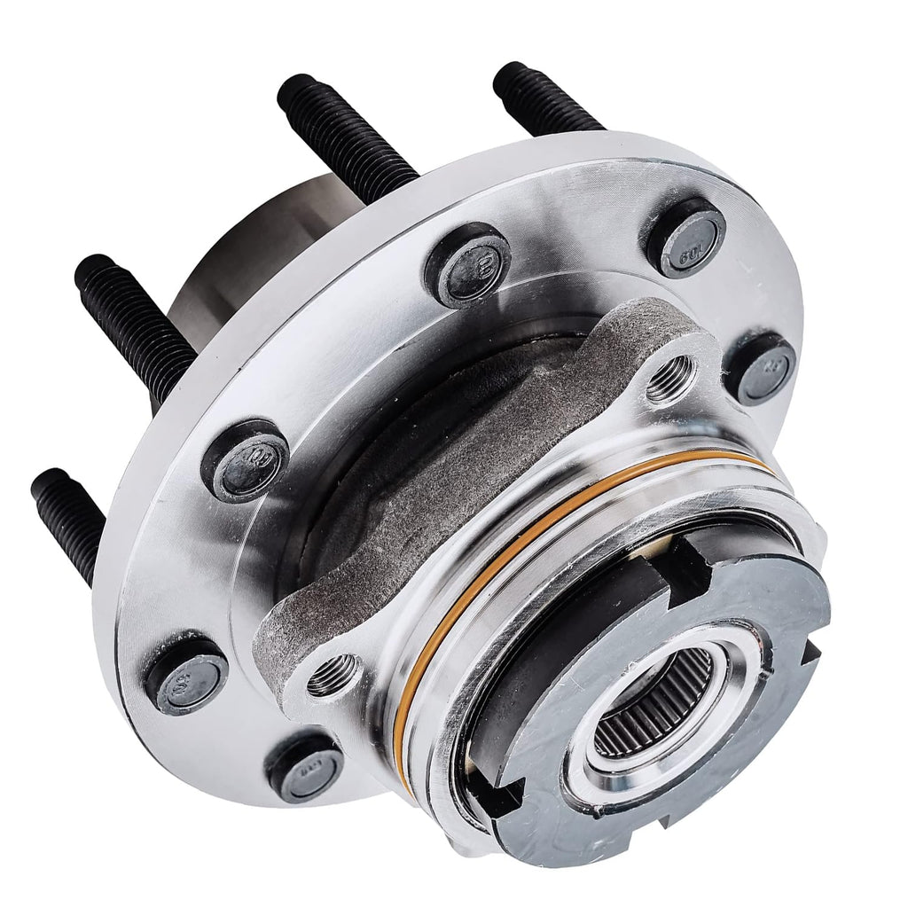 Detroit Axle - 4WD Front Wheel Bearing Hub for 1999-2001 Ford F-250 F-350 Super Duty [SRW, 2-Wheel ABS], 1999 2000 2001 Replacement Wheel Bearing Hub Assembly Set
