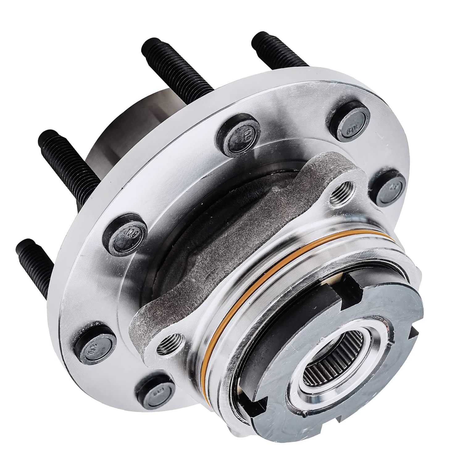 Detroit Axle - 4WD Front Wheel Bearing Hub for 1999-2001 Ford F-250 F-350 Super Duty [SRW, 2-Wheel ABS], 1999 2000 2001 Replacement Wheel Bearing Hub Assembly Set