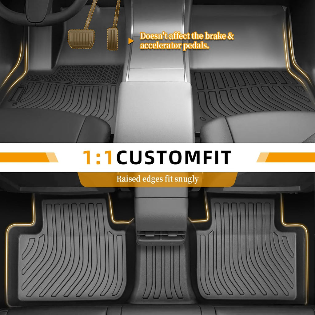 Floor Mats for Mitsubishi Outlander Sport 2011-2024, Outlander Sport Floor Mats Custom Fit Floor Liners & Seatback Mat & Cargo Liner, TPE Non-Slip Waterproof Summer Winter Outlander Mats Accessories