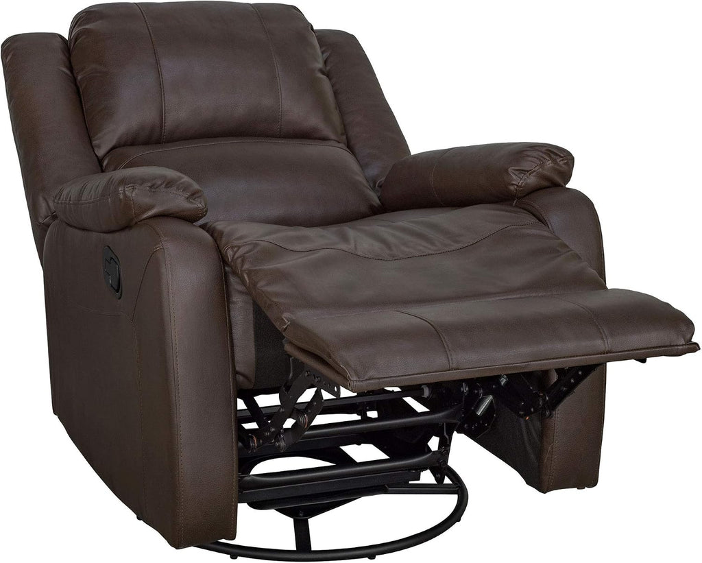 RecPro Charles Collection | 30' Swivel Glider RV Recliner | RV Living Room (Slideout) Chair | RV Furniture | Glider Chair (Chestnut, 1-Pack)
