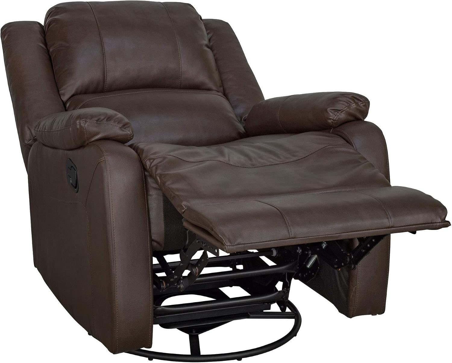RecPro Charles Collection | 30' Swivel Glider RV Recliner | RV Living Room (Slideout) Chair | RV Furniture | Glider Chair (Chestnut, 1-Pack)
